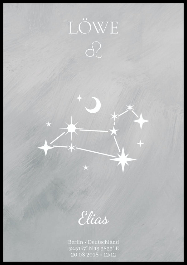 Sternzeichen "Stella" mit schwarzem Rahmen